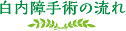白内障手術の流れ