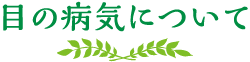 目の病気について